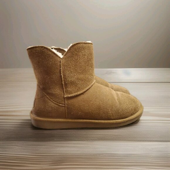 Minnetonka Faux Fur Boots Women’s Size 7 Brown - Picture 1 of 11